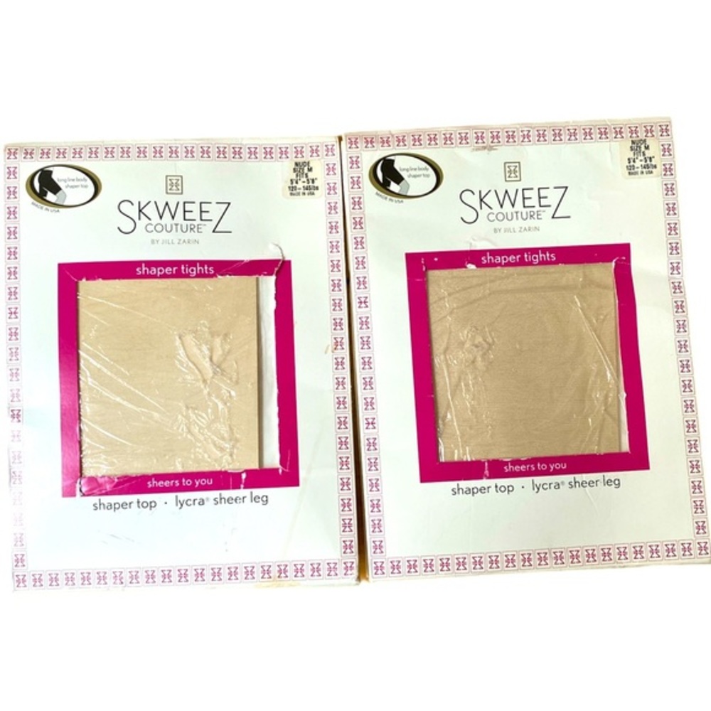 Skweez Jill Zarin NEW Shaper Tights TWO pairs